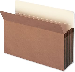Smead File Pocket, Straight-Cut Tab, 5-1/4" Expansion, Legal Size, Redrope, 10 per Box (74234)