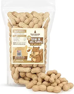 2.5 LB - Raw Peanuts for Squirrels, Raw in Shell Peanuts for Birds and Wildlife- Squirrel Food, Wild Bird Seed - Grown in The USA