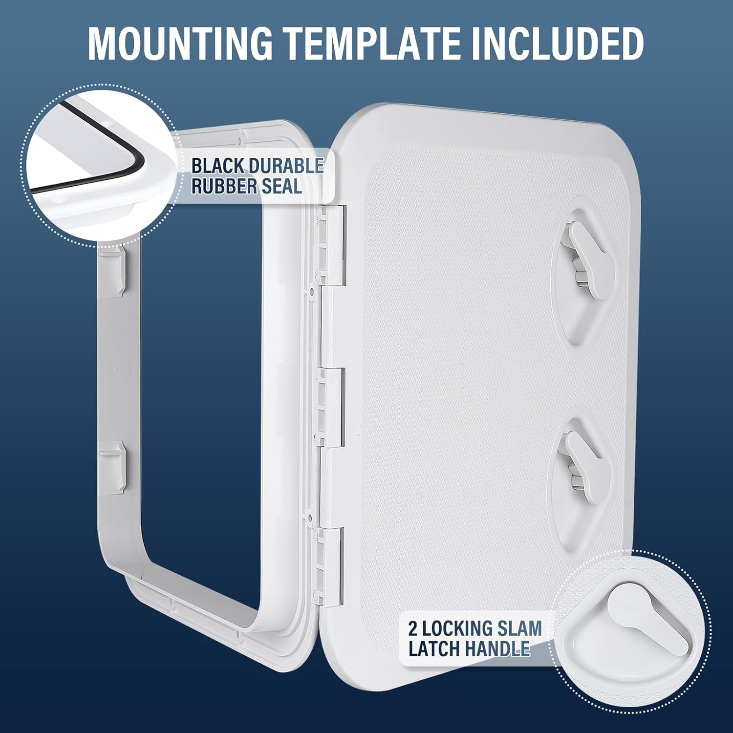 NovelBee Boat Deck Hatch,14-1/2" X 14-3/4" Marine Deck Hatch Access Hatch and Lid Hatch for Boat Caravan RV