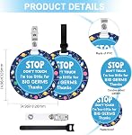 ORIGACH 2 Pack Stop Do Not Touch Baby Signs, Planets and Rockets Don't Touch Thanks Baby Car Seat Sign or Stroller Tag with Hanging Strap and Clip, No Touching Baby Carrier Tag for Preemie Newborn