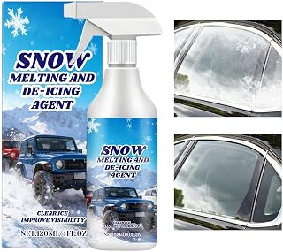 Car Windshield Cleaner,120ML Fast-Acting Glass Freeze Snow Remover Agent - Car Deicing Spray | for SUV RV Sedan Truck Minivan Auto