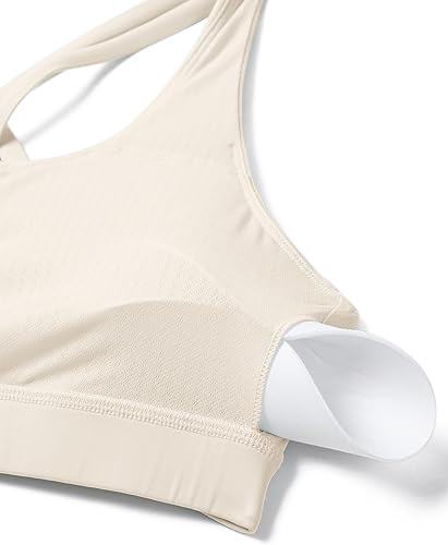 Miniatura 6 de CRZ YOGA - Top deportivo con tirantes delgados para mujer, brasier deportivo acolchado para yoga, entrenamiento y fitness, con espalda cruzada