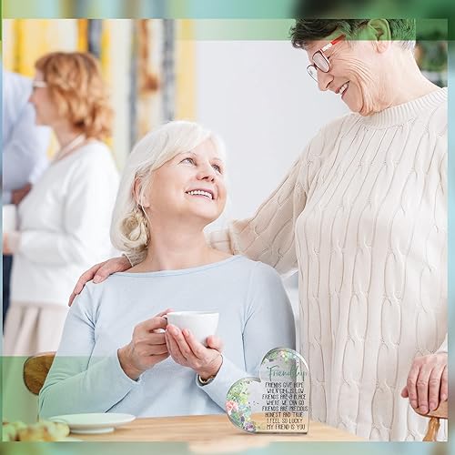 Miniatura 4 de Regalo para amigas, regalos de amistad para mujeres, amigas, regalos de cumpleaños para mujeres, regalo de animación, recuerdo de corazón acrílico y