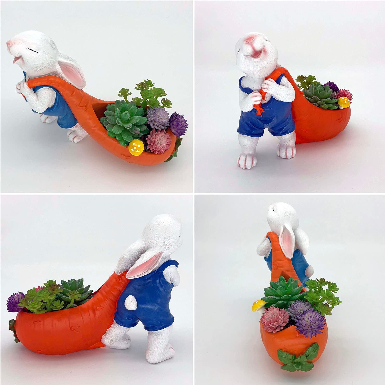 植木鉢 うさぎ ニンジンを持ったうさぎ プランター 多肉植物 花壇 プランター Amazon.co.jp: 多肉植物鉢 室内-室外用プランター 多肉 鉢