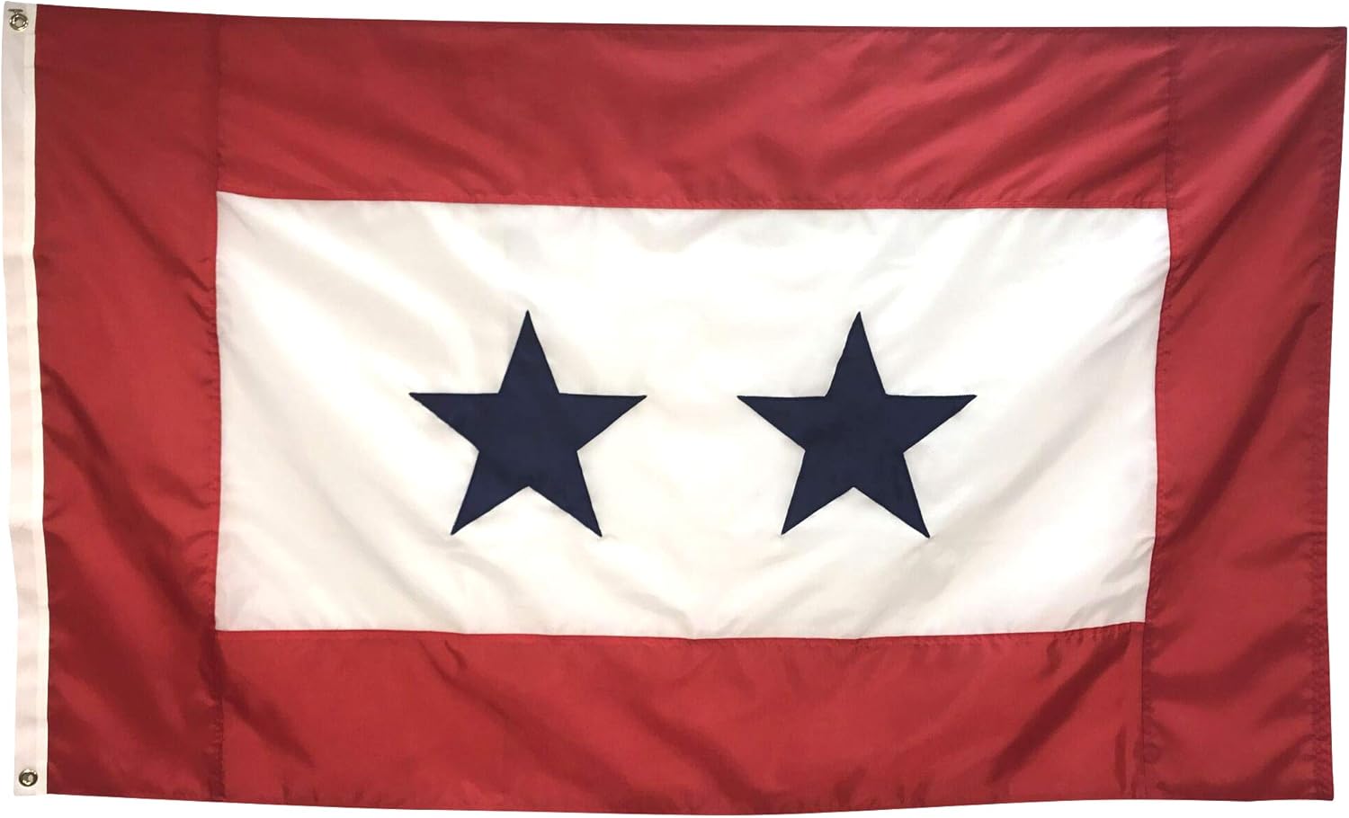 3x5' 2 BLUE STARS Service Star Flag, All Weather Nylon for Outdoor, Made in USA