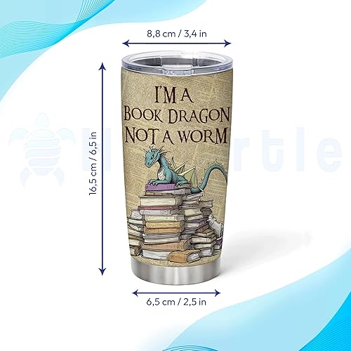 Miniatura 3 de Hyturtle Vaso de libro personalizado para hombres y mujeres, regalos de cumpleaños y Navidad para amantes de los libros, regalos de bibliotecario -