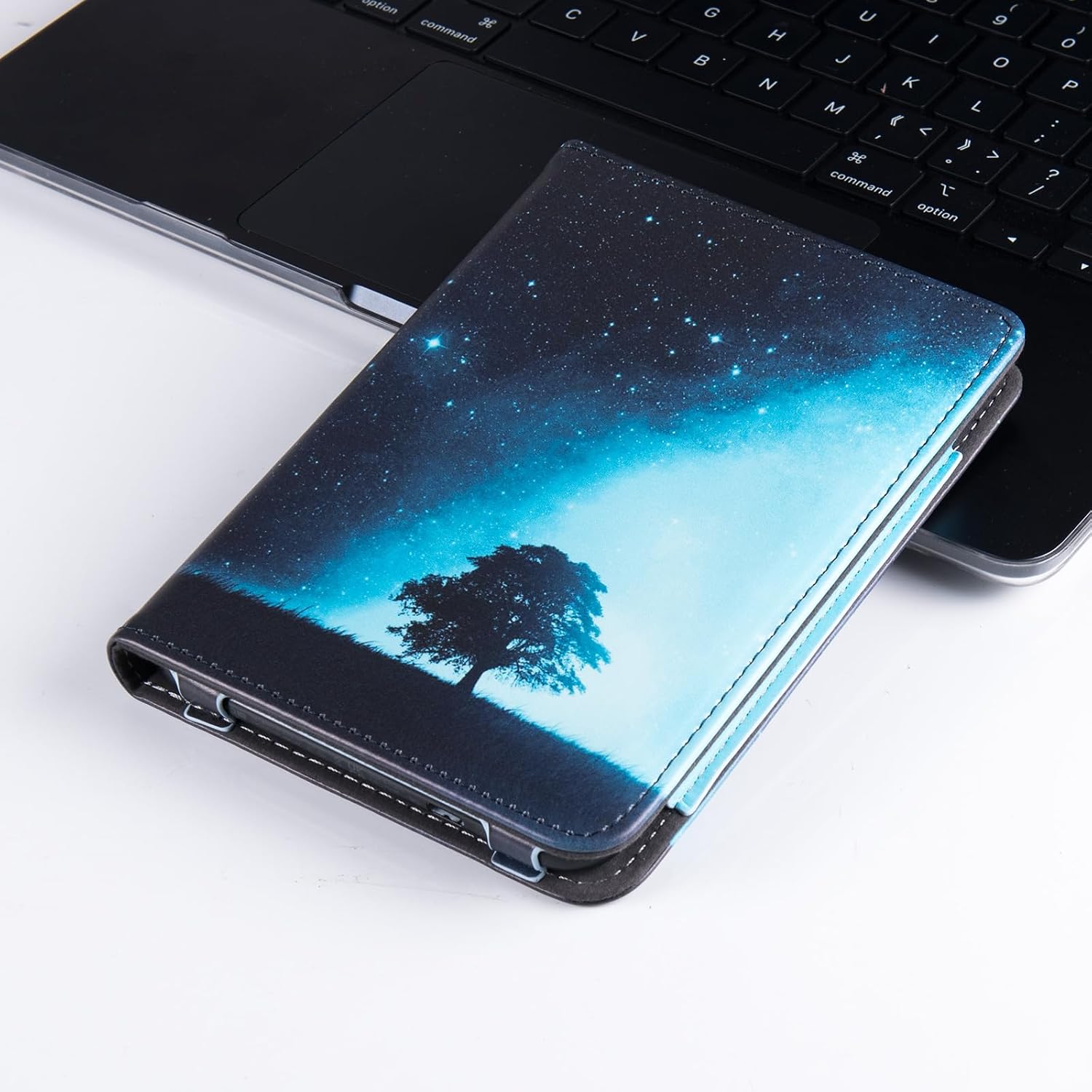Stand Case for Kobo Clara Colour/Clara BW/2E, Vast Starry Sky | with Auto Sleep/Wake,Two Hand Straps,Premium PU Leather Sleeve Cover