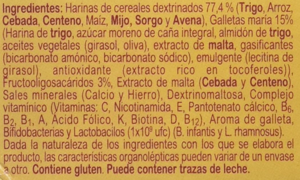 Blevit Plus Duplo 8 Cereales y Galletas María - 600 gr