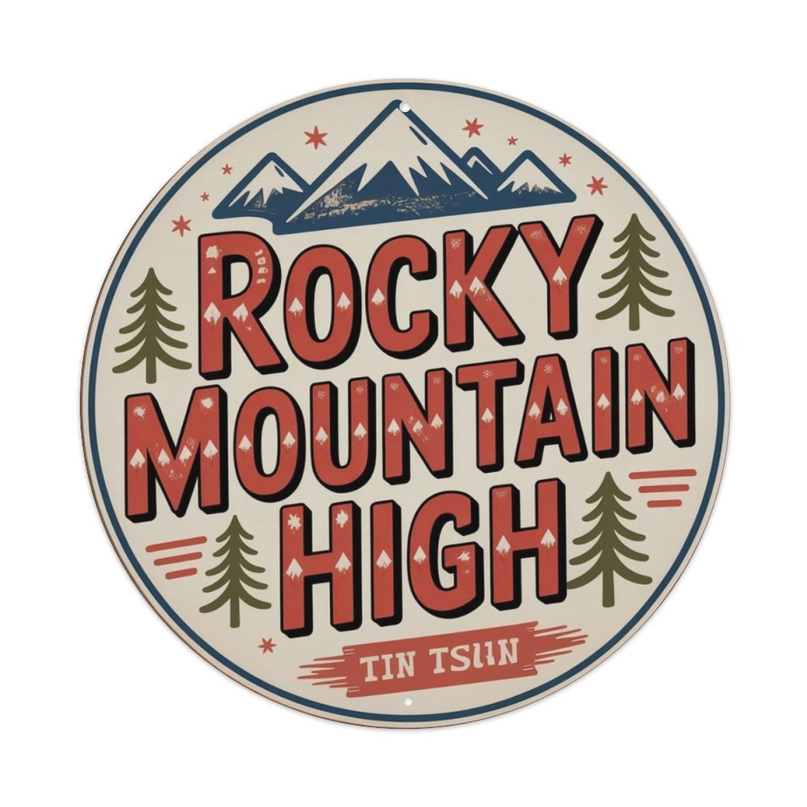 Colorado Rocky Mountain Metal Tin Sign Plaque