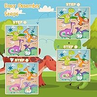 Vista 7 de Rompecabezas de madera para niños pequeños – 4 piezas de patrones de animales ecológicos con asas – Aprendizaje de habilidades motoras finas