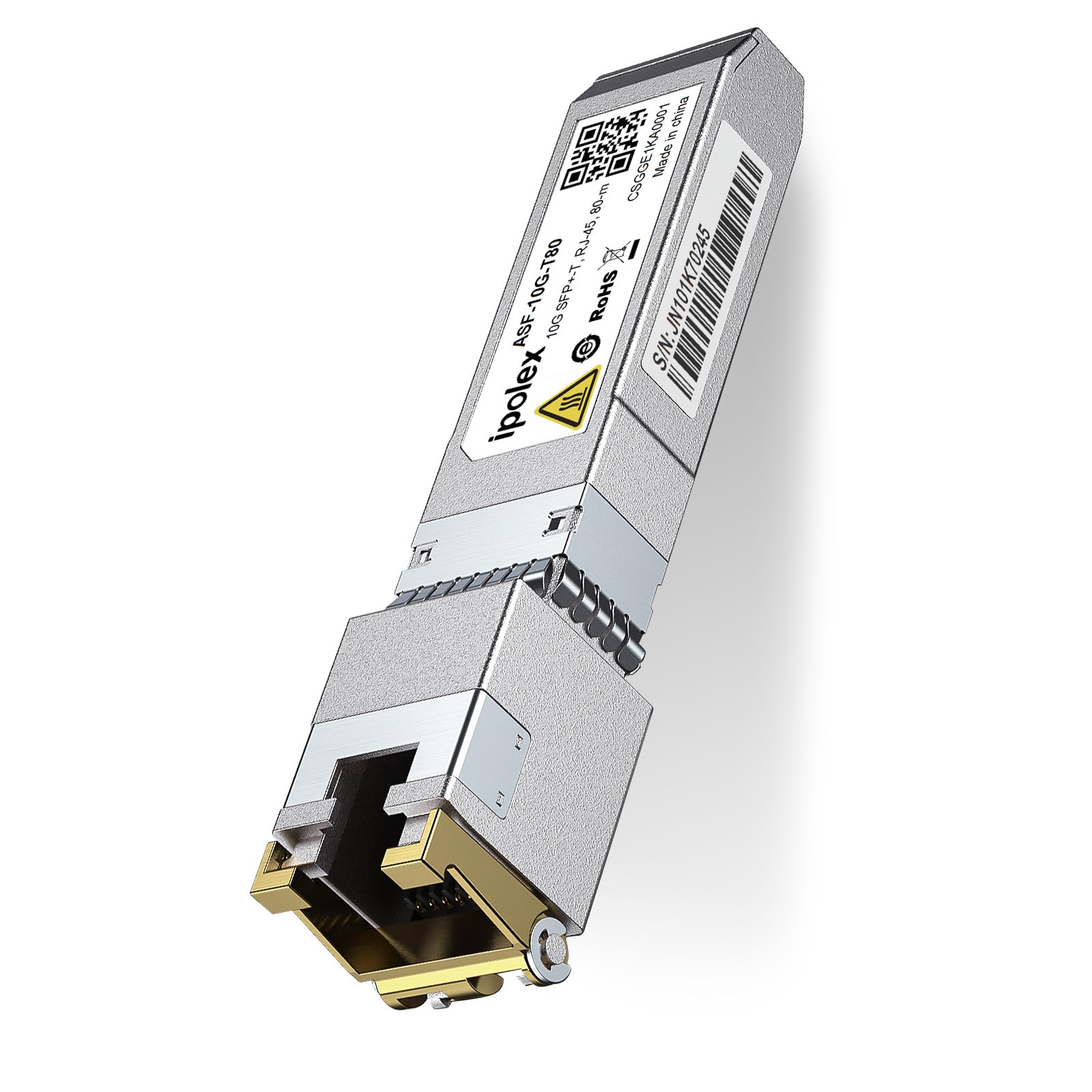 SFP+ RJ45 10GBASE-T 80m モジュール 低温バージョン 汎用互換 10GBASE-T SFP+光モジュール(銅製 RJ-45 80m) - FS
