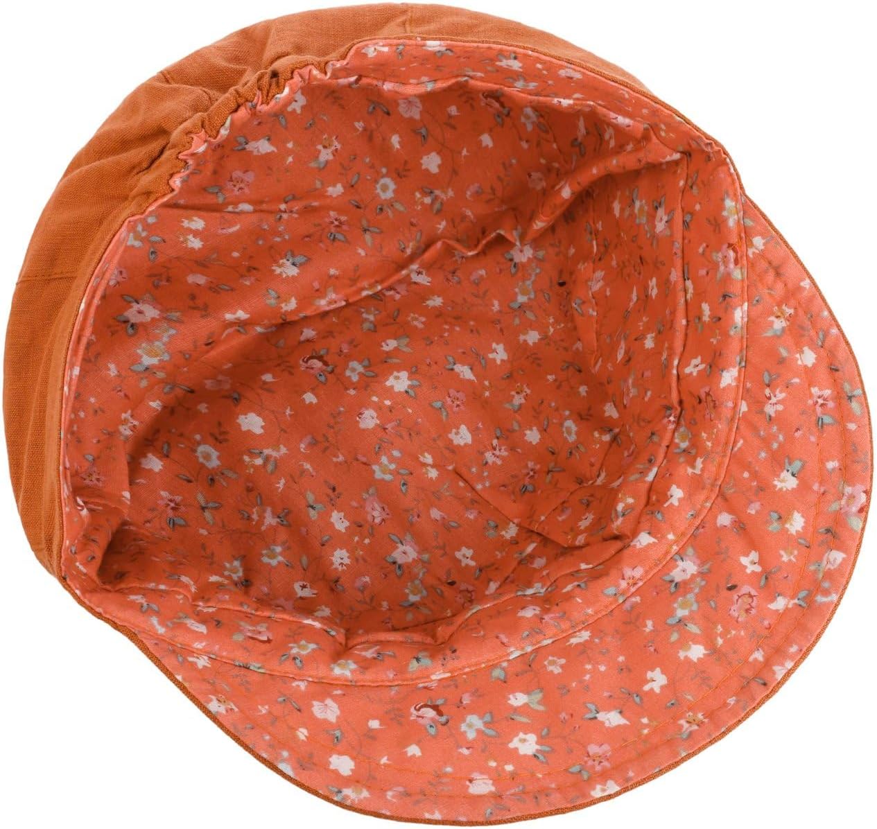 Lipodo Millefleurs Reversible Newsboy Cap Floral Solid 100% Linen 100% Cotton Women Summer