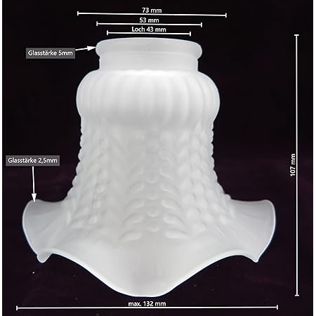 Lampenschirm Antik Stil Weiss Glas Glasschirm Kegelformig Milchglas Matt Jugendstil Amazon De Beleuchtung Lampenschirm Glas Antik