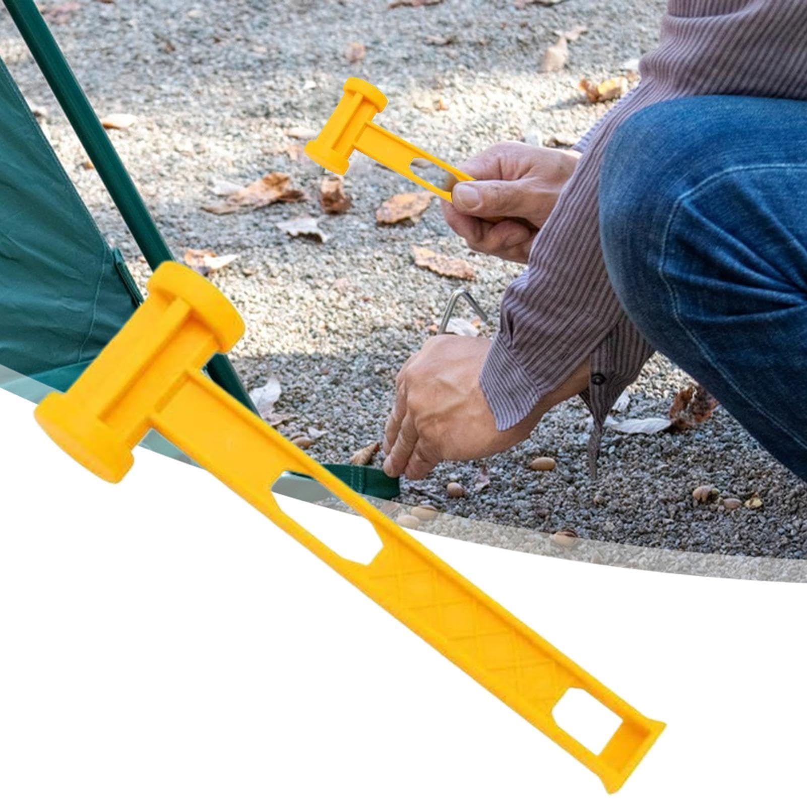 Maillet de camping, marteau de perçage, marteau de tente facile à transporter, marteau de piquet antirouille en polyéthylène robuste pour la randonnée