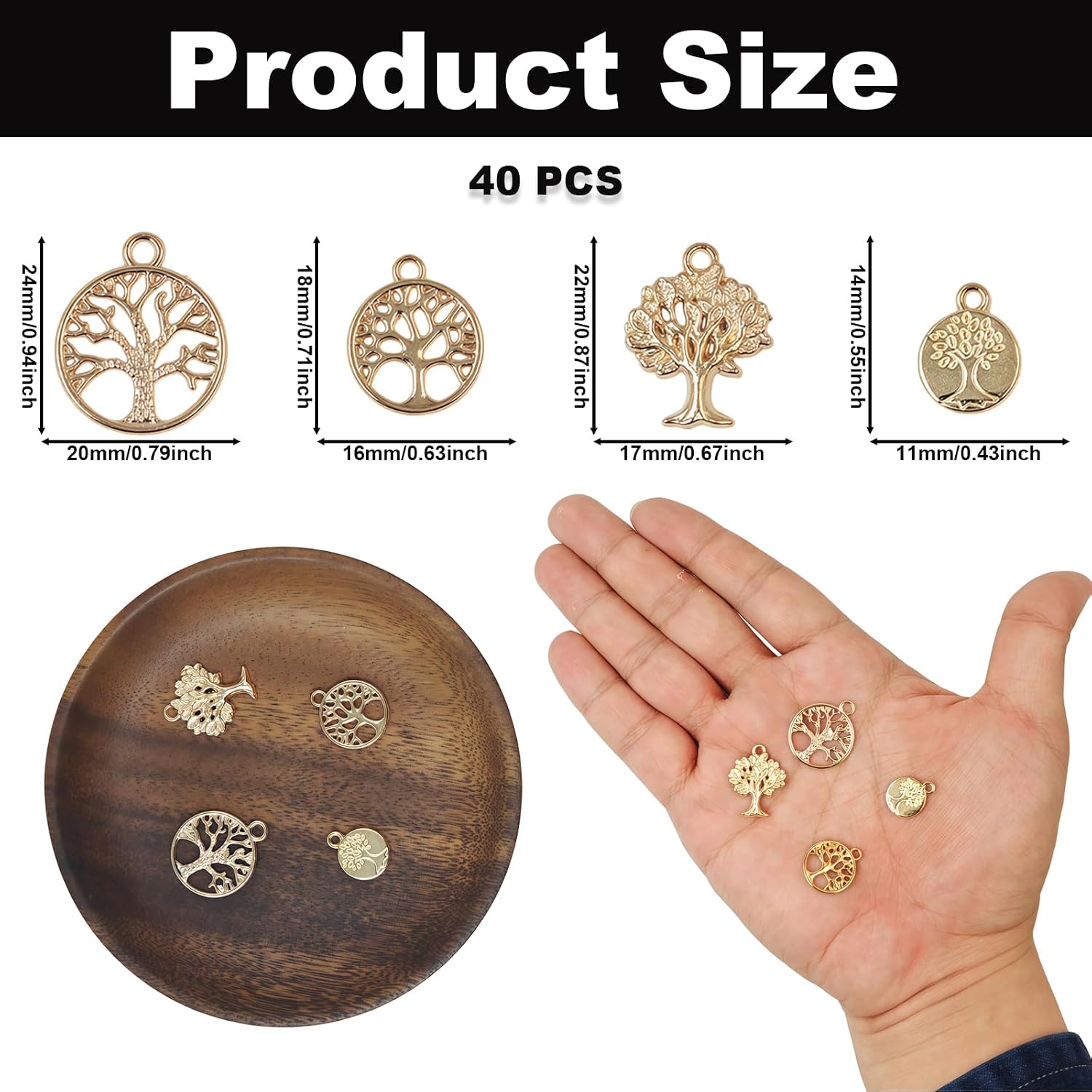 50PCS Gold & Silver Starfish Acrylic Charms, Textured Sea Star Acrylic Charms, Bohemian Style Starfish Pendants for DIY Jewelry Making, Necklaces, Bracelets Earrings Keychains & Craft Projects Supplies image 2