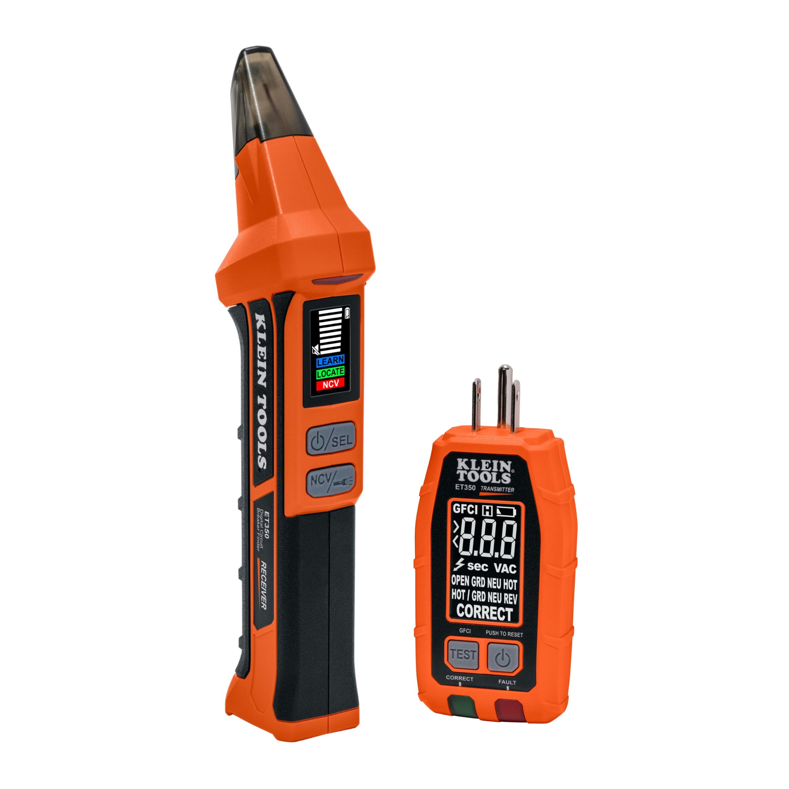 Klein Tools ET350 4-in-1 Digital Circuit Breaker Finder, Outlet