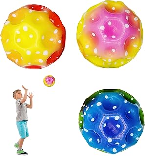 كرة قفز استرو من توموري، 3 كرات قمر، كرة قفز عالية، كرة على شكل قمر تصدر أصواتا، كرات نطاطة للاطفال، لعبة كرة مطاطية، تحسن التنسيق بين اليد والعين للاطفال