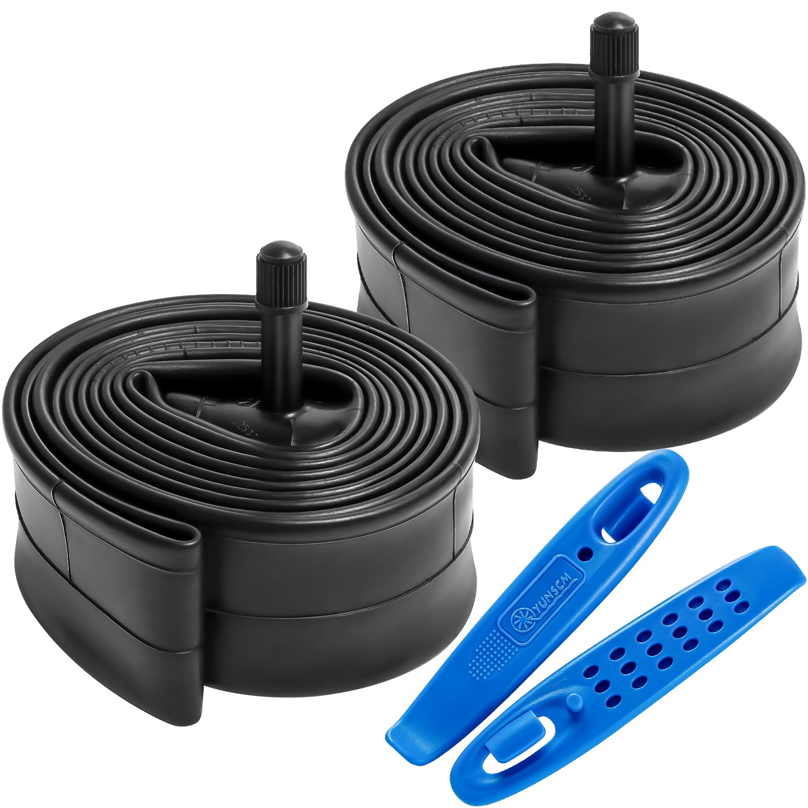 YunSCM 2-PCS 47/57-507 24 inch Bike inner tube 24x1.75 24x1.90 24x1.95 24x2.0 24x2.10 24x2.125 AV32mm Schrader Valve Compatible with 24x1.75/2.125 Road/MTB Bike Tyre Tubes