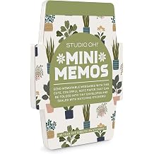 Studio Oh! Plant Lovers Mini Memos with Stickers - Cute Stationery Note Pads & Message Pads with 48 Tear-Off Sheets & 54 Sticker Seals - Notepads for To Do Lists, Love Notes & More - 4.25 x 5.5 In