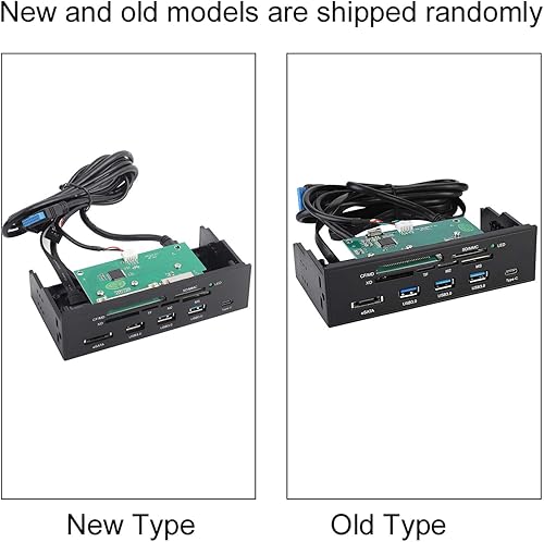 Miniatura 6 de Lector de tarjetas interno, interfaz USB 3.0 de 5.25 pulgadas, lector de tarjetas internas, panel frontal de PC con puerto eSATA y USB 3.1, soporte