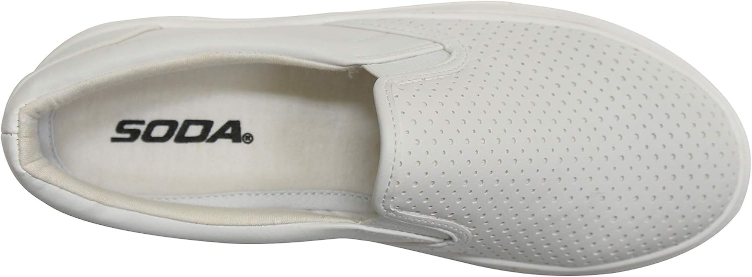 Soda Croft ~ Slip On Perforated Double Layer Foam Padded Cushion Sock Fashion Sneakers