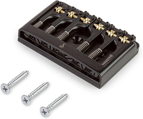 Schaller Non-Tremolo Roller Bridge, Black