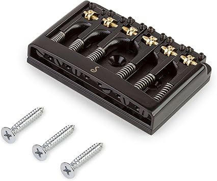 Schaller Non-Tremolo Roller Bridge, Black