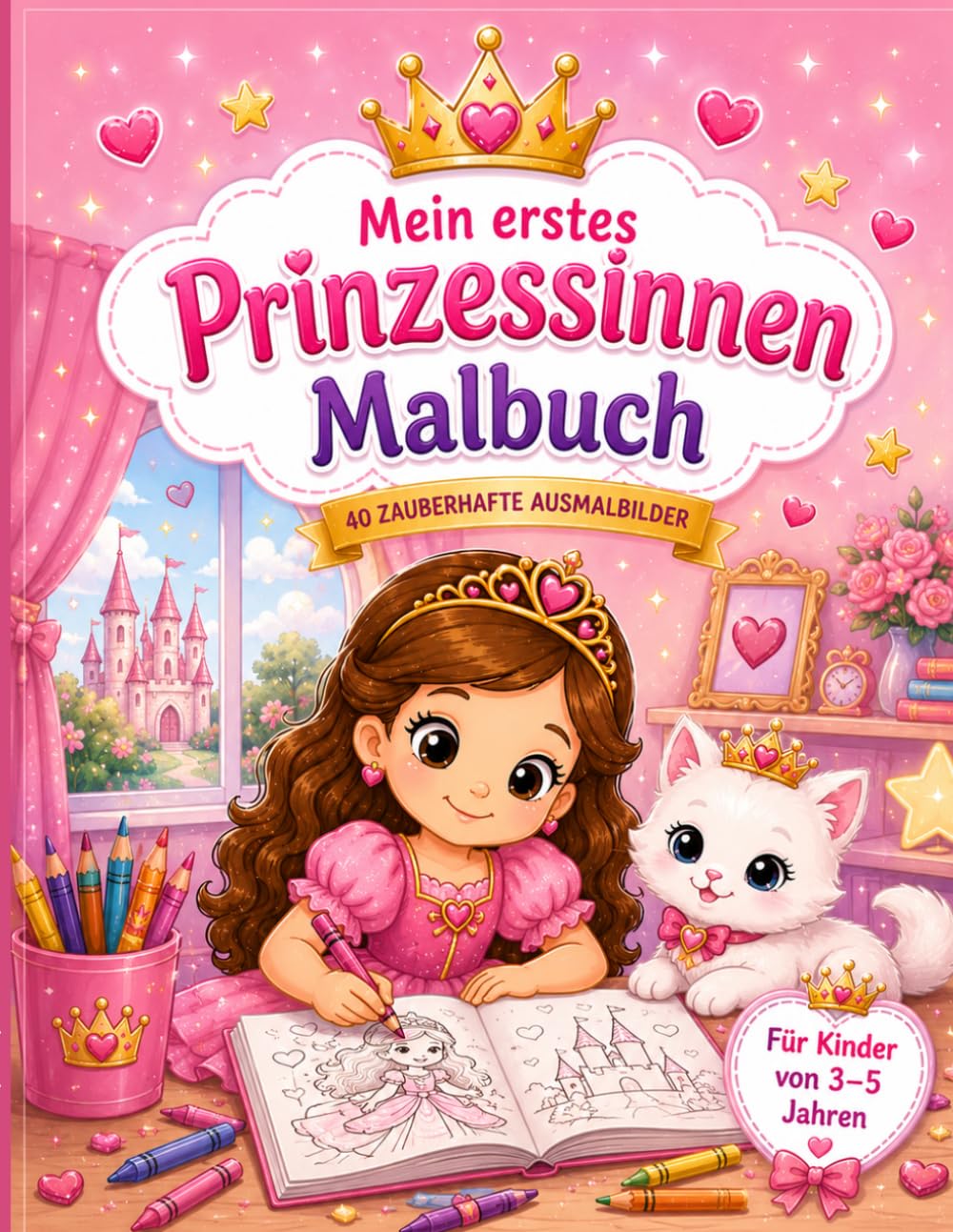 Mein erstes Prinzessinnen Malbuch: Für Kinder von 3-5 Jahren