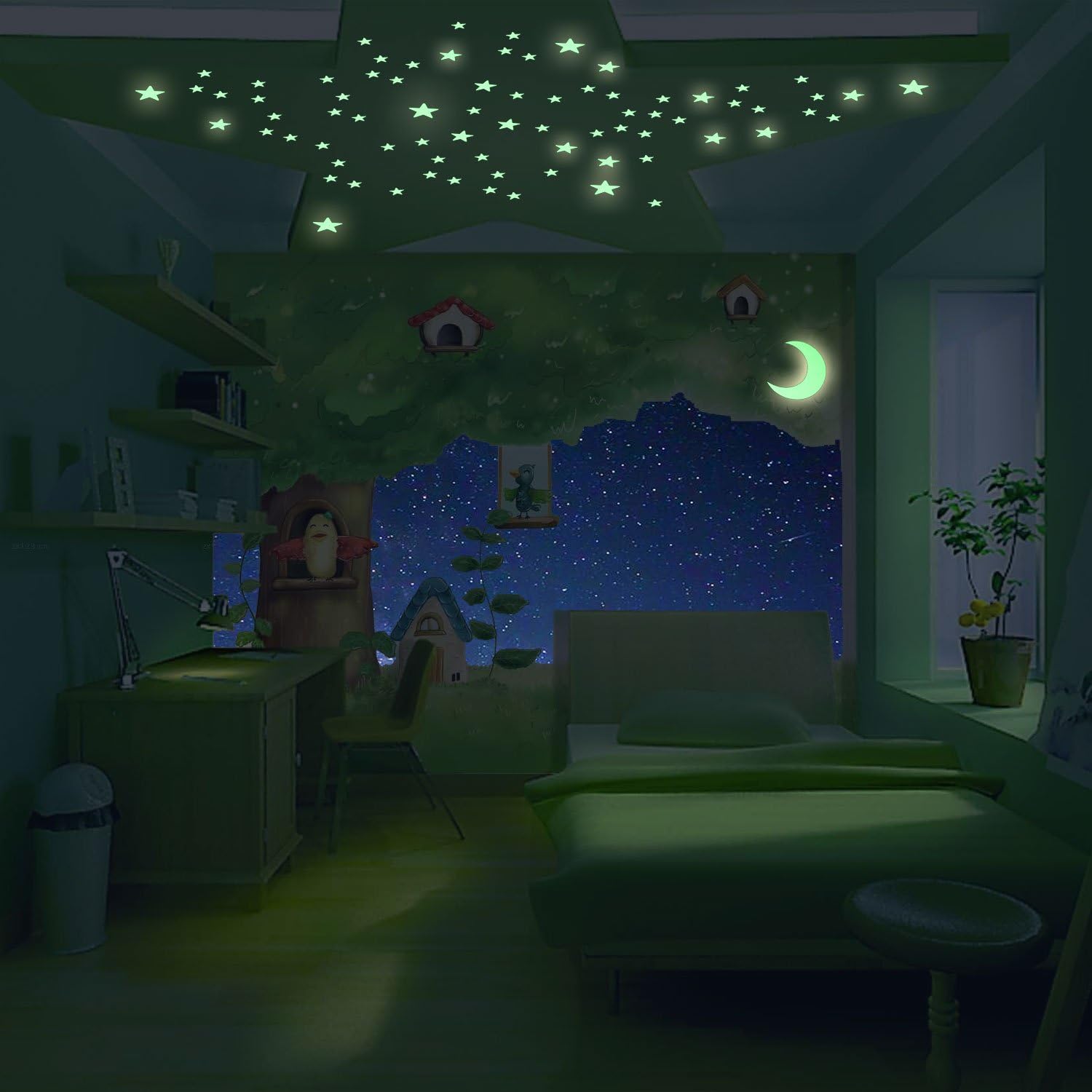 Glow in The Dark Stars,262 Art Stickers Brightest and High Adhesion Cheermo (Nl5Star)