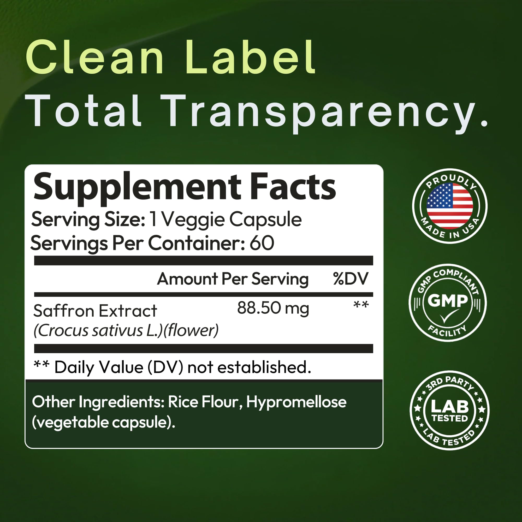 Natural Appetite Suppressant for Women & Men – Non-Stimulant Satiety Support & Holistic Daily Formula. Helps Control Hunger & Curb Cravings Naturally – 60 Veggie Capsules — Amazon image 8