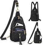 SDYSM Crossbody Bag for Women 2 in 1 Sling Bag Women Leather Small Sling Backpack Anti Theft Travel Purses Stylish Chest Bag
