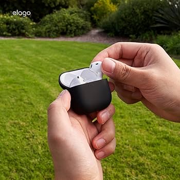 AirPods 3 + elago LIQUID HYBRID ブラック Amazon.com: elago Liquid Hybrid Case Compatible with AirPods