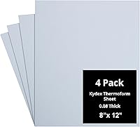 Vista 96 de Kydex Sheets - Solid Color DIY Kit for Crafting Holsters, Sheaths, and Mag Pouches - (8x8, 8x12, 12x12), Premium Thermoform Sheets - Thick, Durable