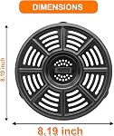 Air fryer Accessories for Ninja AF101 4 QT AF161 Max XL AF150 XL Air Fryer, 8.2'' Round Food Grade Air Fryer Grill Pan Plate Crisper Plate Replacement Parts Tray Rack,Dishwasher Safe