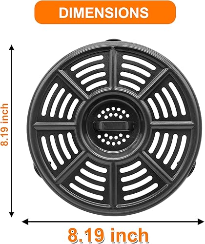 Miniatura 2 de Bandeja de repuesto para freidora de aire Ninja AF101 4 QT AF161 Max XL AF150 XL AF150 XL 5.5 cuartos de galón, freidora de aire redonda de grado