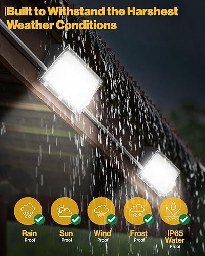 Miniatura 2 de Sunco Lighting Paquete de 6 luces LED de pared de 16200 lúmenes, del atardecer al amanecer con sensor de fotocélula, 120 W, iluminación de