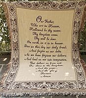 Vista 2 de Manta manual de 46 x 60 pulgadas. Oración de nuestro padre/Señor