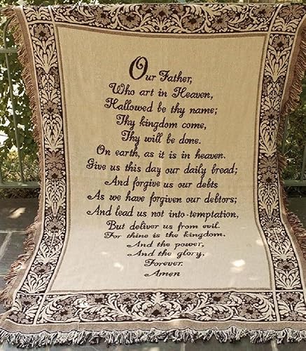Miniatura 2 de Manta manual de 46 x 60 pulgadas. Oración de nuestro padre/Señor