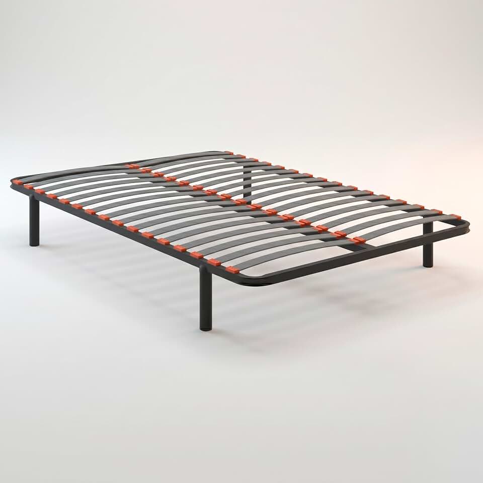 PIKOLIN Somier Guardaespaldas | 16 Láminas Madera | 80x190 | 4 Patas - Altura 26cm | Bastidor Acero Reforzado | Alta Elasticidad y Ventilación | Independencia de Lechos | Servicio de Entrega Premium