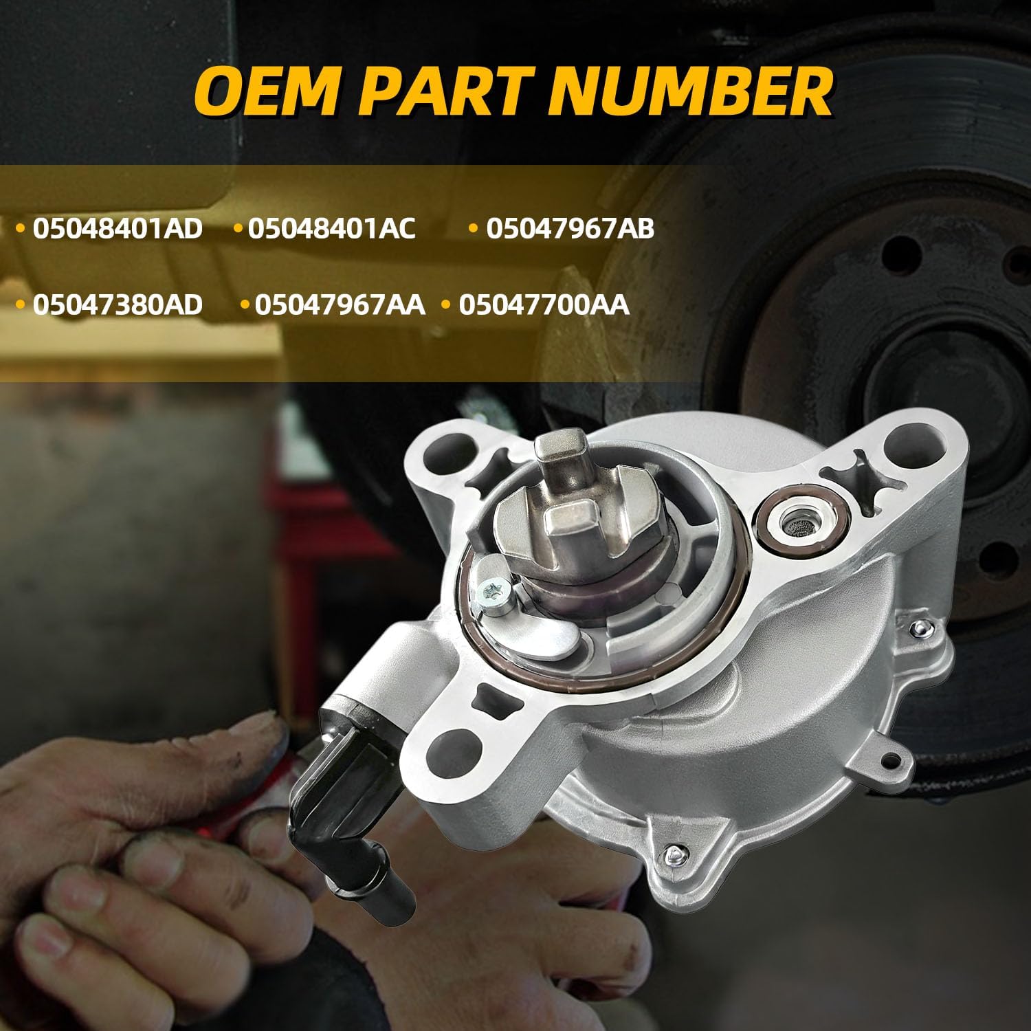 05048401AD Brake Vacuum Pump Compatible with 2017-2022 Jeep Compass, For Jeep Cherokee Renegade,for 2015-2022 Ram Promaster City,for 2015-2017 Chrysler 200,for 2013-2016 Dodge Dart