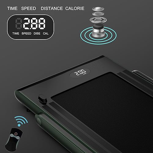 Miniatura 33 de Goplus 2 in 1 Folding Treadmill, 2.25HP Superfit Under Desk Electric Treadmill, Installation-Free with Remote Control, APP Control and LED Display