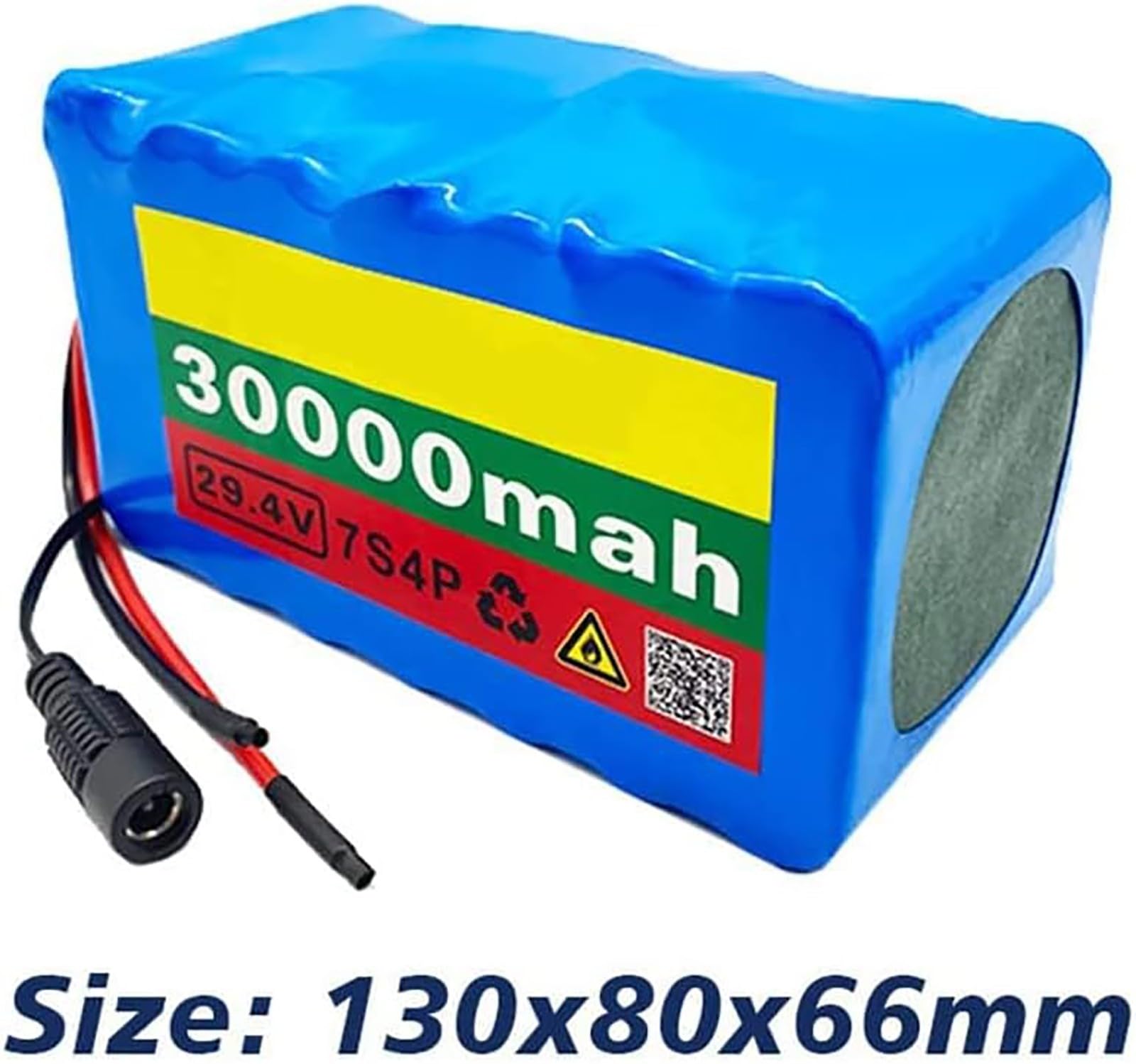 Batería E-Bike 24V 30Ah 7S4P Bicicleta Eléctrica Batería de Ion Litio para 50W-500W Motor Bicicleta Eléctrica Scooter con 20A BMS y Cargador