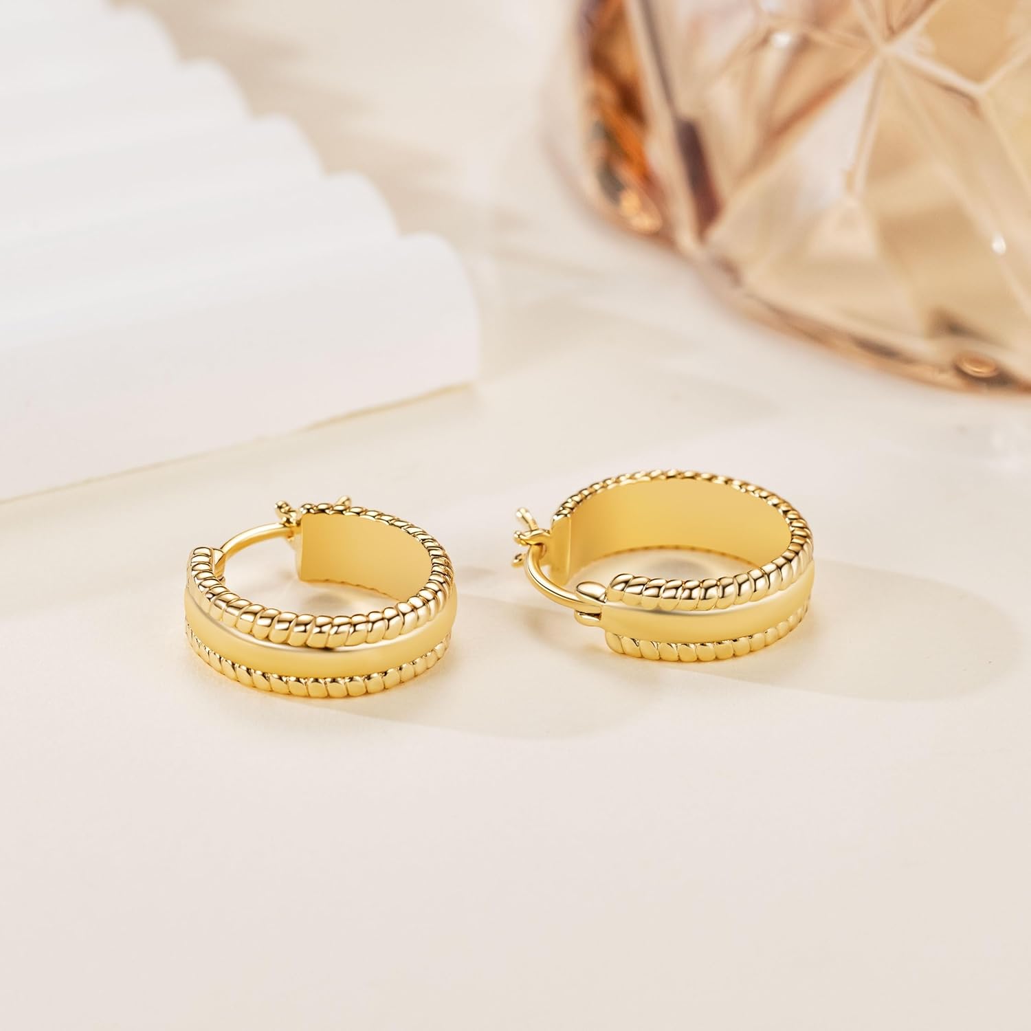 Gold Hoop Earrings for Women 14K Gold Hoop Earrings for Women Masterclass in Simple yet Captivating Design Womens Hoops Earring 20mm