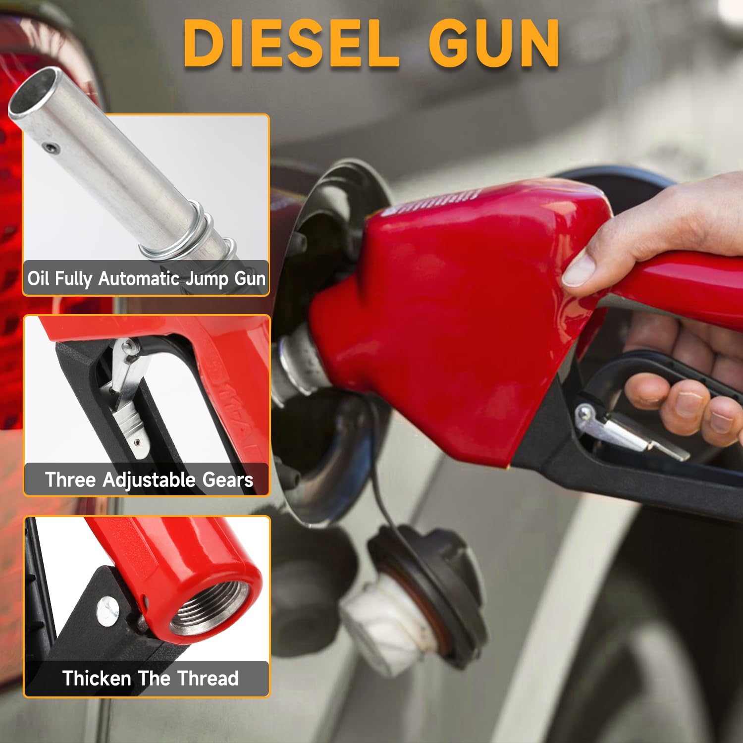 12V DC Diesel Fuel Transfer Pump Kit, Self-priming Electric Diesel Transfer Pump -10 GPM Flow, Fuel Transfer Extractor Pump Kit with Nozzle and Hose for Diesel, Kerosene, Motor Oil and Transformer Oil