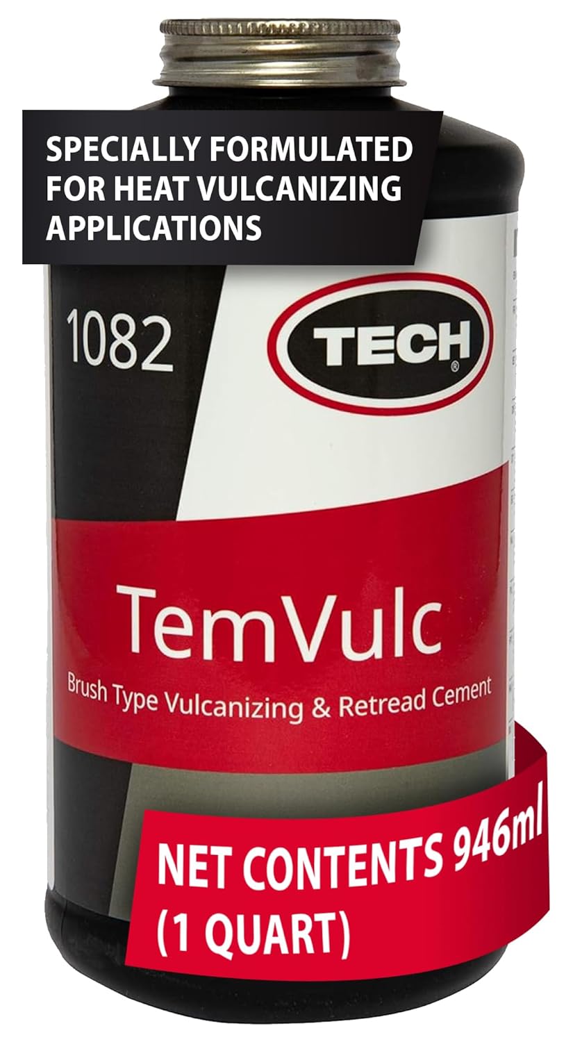 TEMVULC Black Cement for Bonding Tire Repairs in Heat Vulcanizing Applications (1qt)