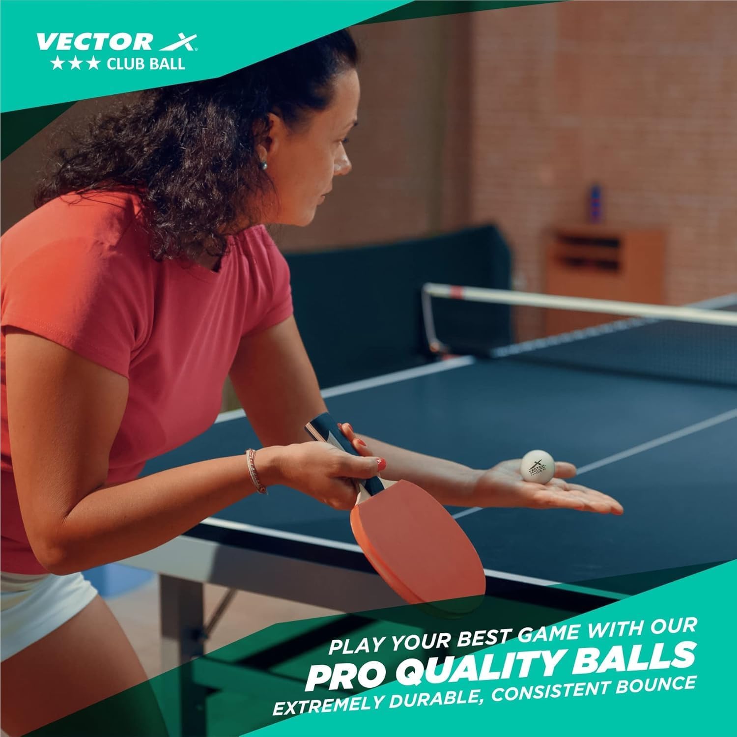 Vector X Club Premium ABS Plastic Table Tennis Ball