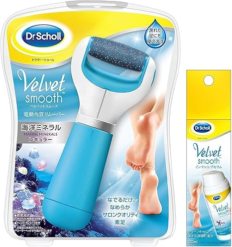 Amazon ドクターショール ベルベットスムーズ 電動角質リムーバー 海洋ミネラル インテンシブセラム 足の保湿美容液30ml セット ドクター ショール 魚の目削り 角質やすり 通販