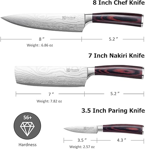 Miniatura 9 de PAUDIN Cuchillo de pechuga, cuchillo de trinchar de 12 pulgadas, cuchillo de corte de pechuga de acero inoxidable para cortar carne, cuchillo de