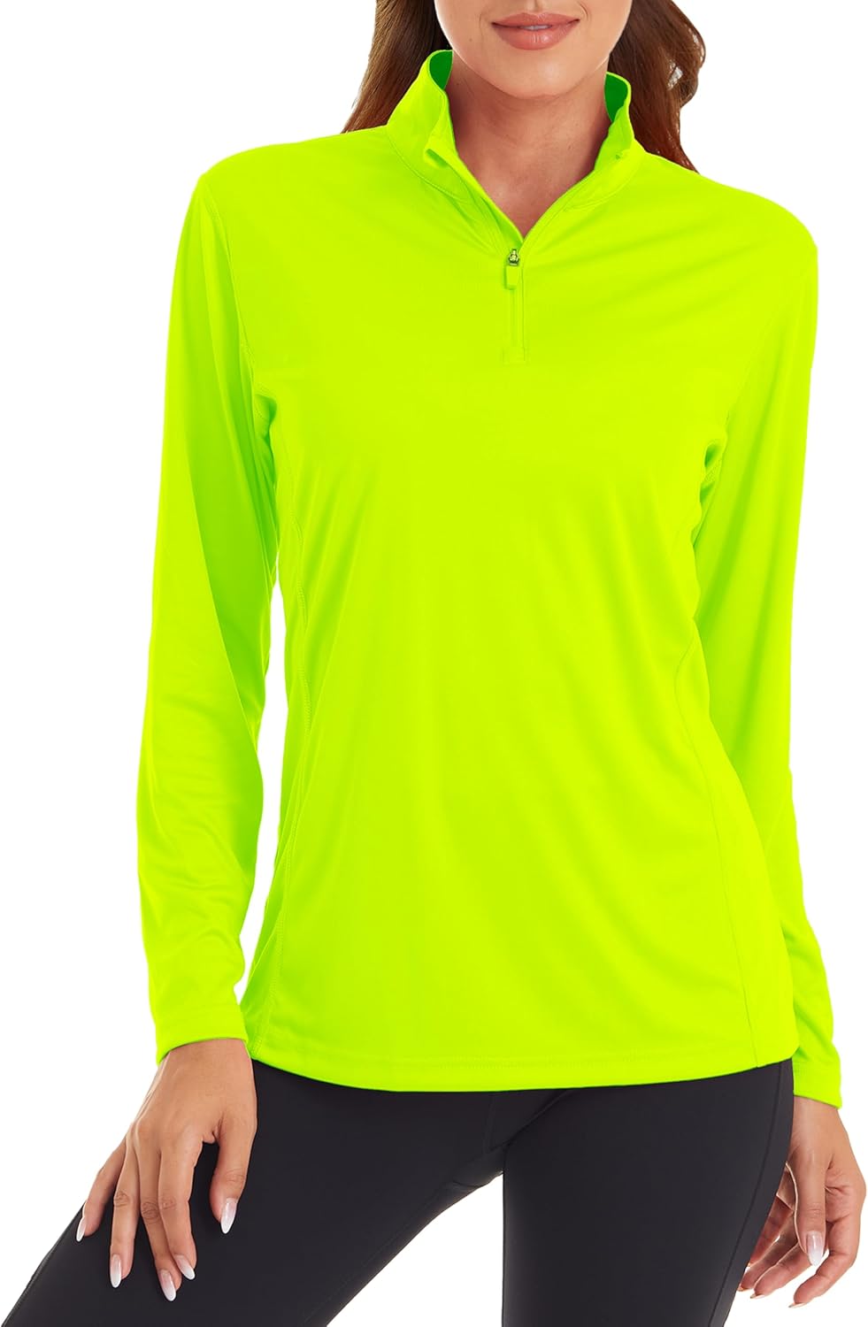 Womens 1/4 Zip Pullover Long Sleeve UPF 50+ Sun Protection SPF UV Shirts Quick Dry Athletic Tops - Image 2