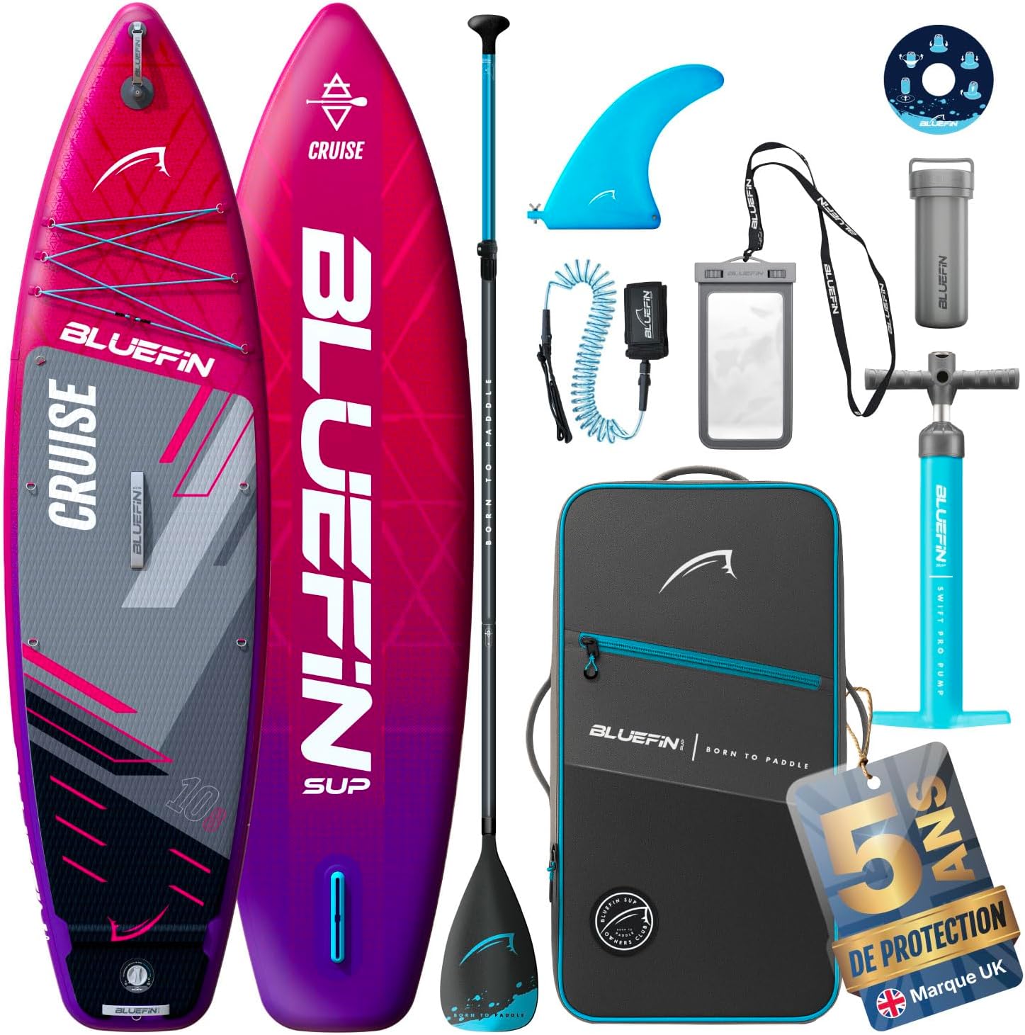 Paddle gonflable Bluefin Cruise 10'8 pack premium kayak convertible